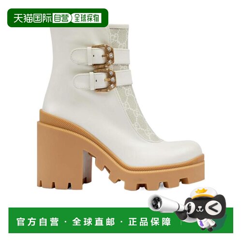 1h可退 香港直邮Gucci GG 带扣短筒靴 701100UVV30女靴