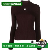 香港直邮Courreges 女士 1h可退 EDITION 罗纹针织半高领毛衣