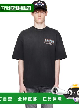 1h可退 香港直邮AMIRI 男士 黑色 Sunny Place Oversized T恤 AMJ