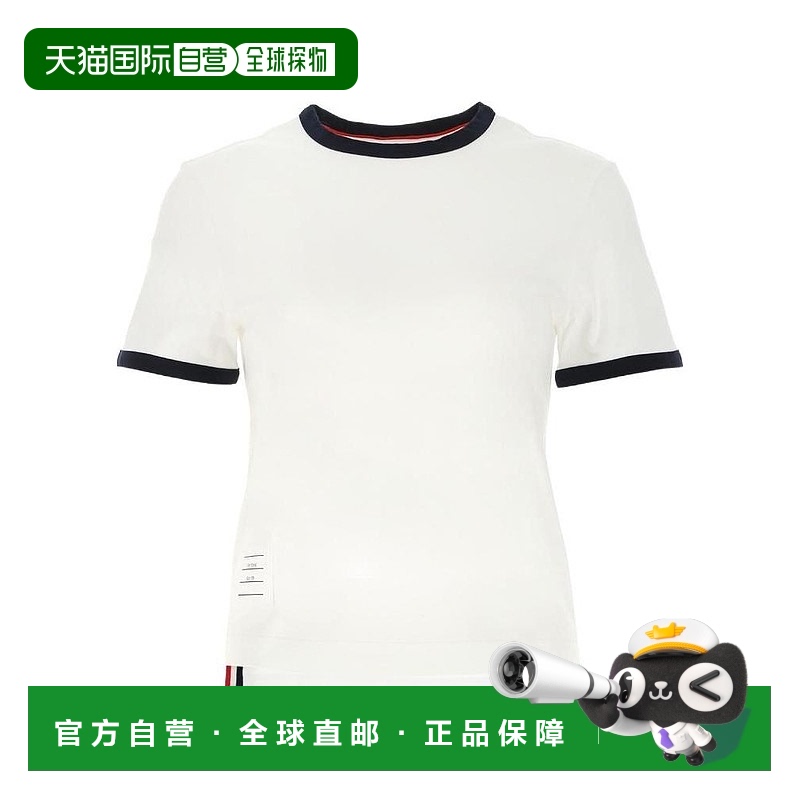 香港直邮Thom Browne 后摆略长短袖T恤 FJS075A00042