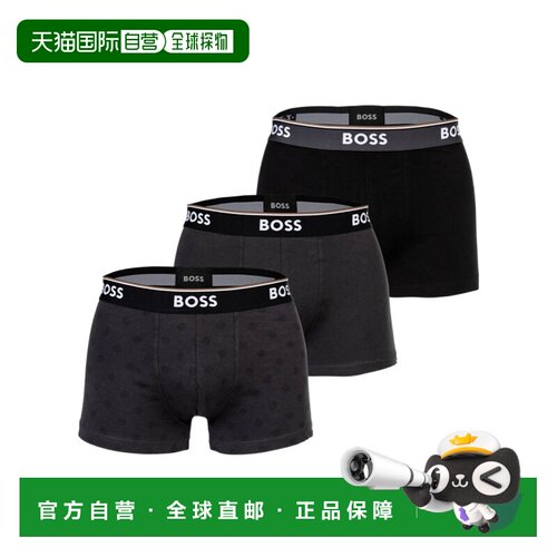 1h可退 香港直邮BOSS HUGO BOSS 男士内裤 50531701960 AW2025 黑