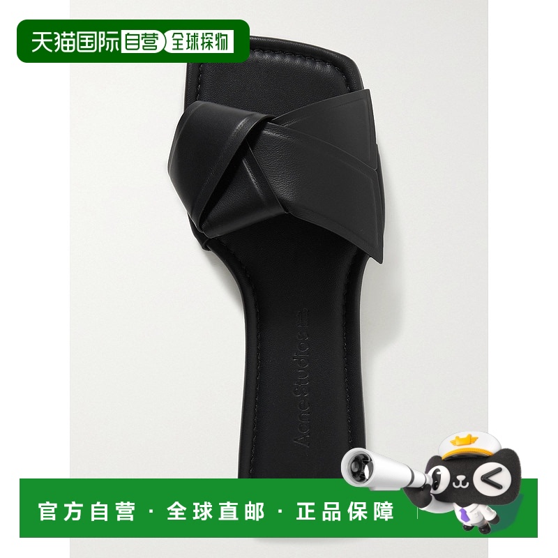1h可退 香港直邮Acne Studios 艾克妮 女士 皮革拖鞋 AD0598BLACK