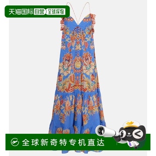 印花露背棉质薄纱长款 1h可退 女士 香港直邮Etro 连衣裙 艾特罗