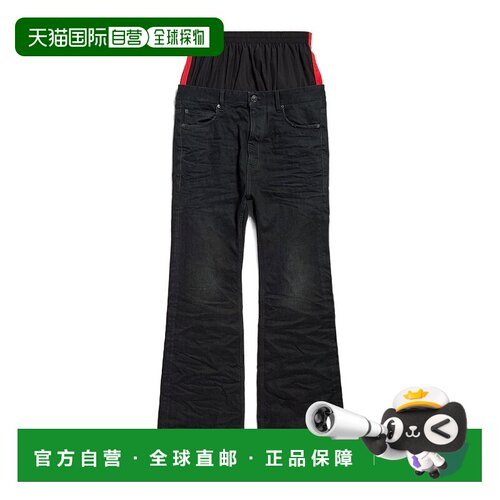 香港直邮Balenciaga 分层牛仔裤 814224TRW58巴黎世家直筒裤