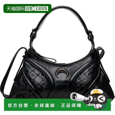 1h可退 香港直邮Marine Serre 女士 黑色迷你 Moonogram Leather