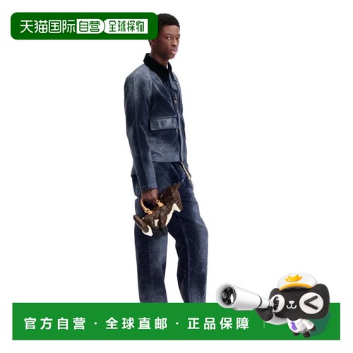 自营1h可退 欧洲直邮LV路易威登 BUTTERSOFT男士黑色小牛皮logo标