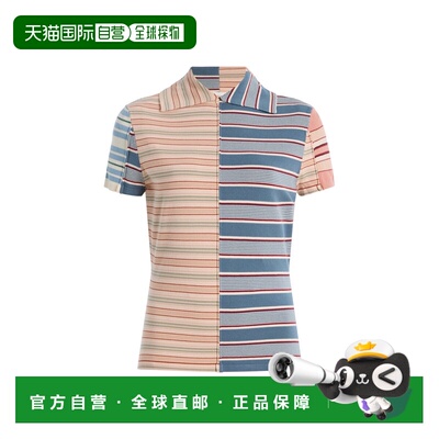 1h可退 香港直邮ZIMMERMANN 女士 Rebellion 条纹针织Polo衫