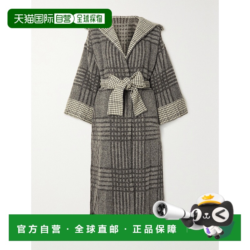 1h可退 香港直邮Tom Ford 汤姆 福特 女士 NET SUSTAIN配腰带方格