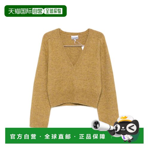 香港直邮GANNI 甘尼 女士 毛线衫(YELLOW/DARK ORANGE.) A1150050