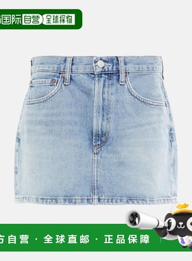 1h可退 香港直邮AGOLDE 女士 Liv 牛仔迷你半身裙 blue蓝色 舒适