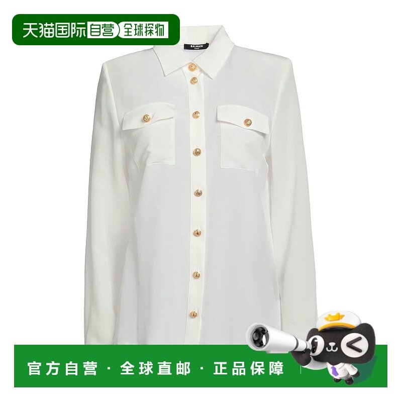 1h可退 香港直邮Balmain 巴尔曼 女士 Blouses 真丝衬衫