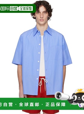 1h可退 香港直邮AURALEE 男士 蓝色 Suvin High Count Cloth Stri