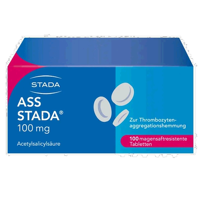 欧洲直邮德国药房Stada心脑梗血栓溶血乙酰水杨酸100mg肠溶片100
