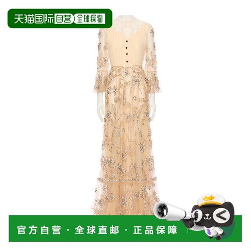 香港直邮VALENTINO 女士连衣裙 BVDMW01EDP83 SS2026 花色 圆领连