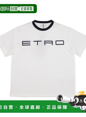 1h可退 香港直邮Etro 艾特罗 女童 and Polos T恤白色T恤童装 GV8