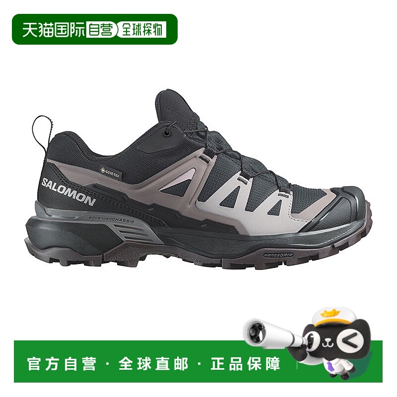自营欧洲直邮SALOMON 24新款 XU3GT系列女士黑莓色纺织防水登山鞋