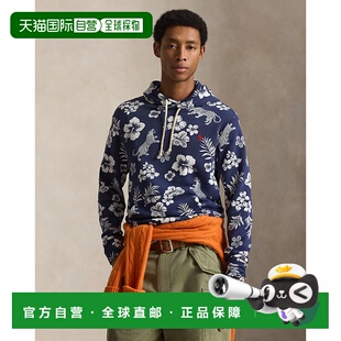 自营欧洲直邮Ralph Lauren拉夫劳伦 男士热带美洲虎印花棉质连帽