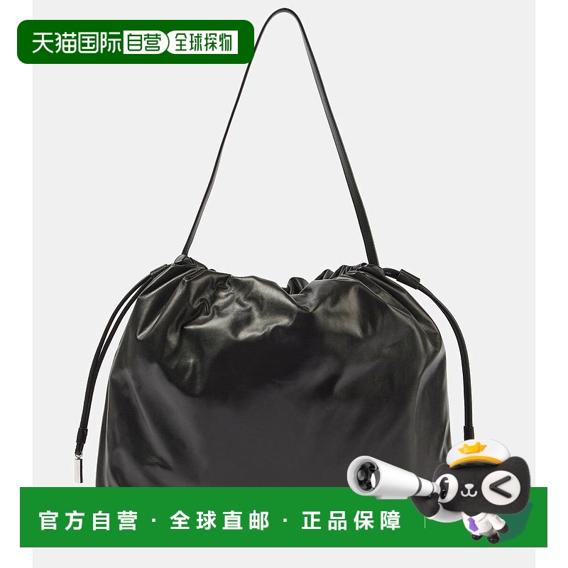 1h可退 香港直邮The Row 女士 Angy 皮革肩包 black黑色 舒适时尚