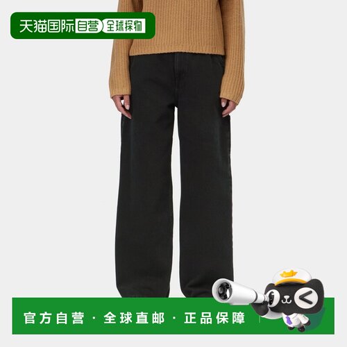 自营欧洲直邮Carhartt WIP Jens女士黑色棉质牛仔工具裤