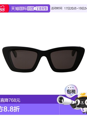 1h可退 香港直邮alaia 女士 00 全黑灰色醋纤太阳眼镜 AA0070S1