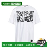 香港直邮Dsquared2 white白色 二次方 1h可退 男士 T恤 舒适时尚