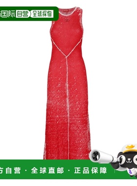 1h可退 香港直邮Diesel 迪赛 女士 M-Rab 標誌鏤空針織連身裙 A18