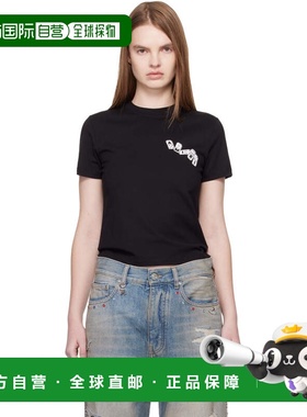 香港直邮AMIRI 女士 黑色 Domino T 恤 AWTOJR1024