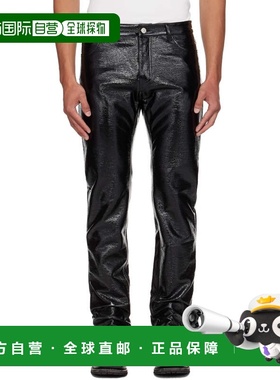 1h可退 香港直邮Courreges 男士 黑色 5-Pocket Vinyl Reedition