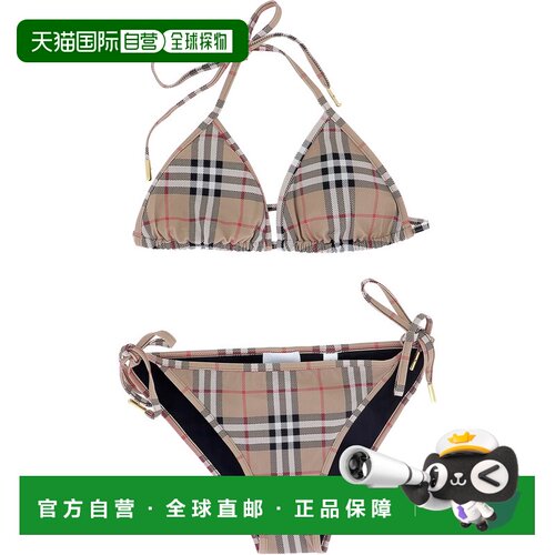 香港直邮BURBERRY 女士围巾 8009008 SS2026 浅棕色 Vintage chec