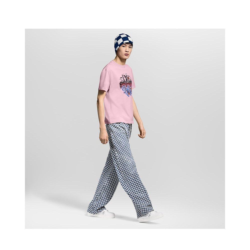 自营1h可退 欧洲直邮LV路易威登 Trainer系列男士白色小牛皮logo