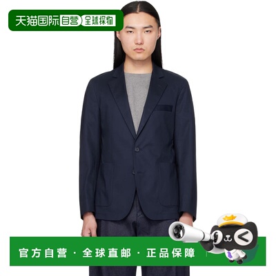 1h可退 香港直邮Hugo 雨果 男士 海军蓝 Slim-Fit Stretch Cotton