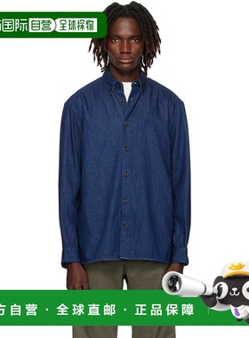 1h可退 香港直邮A.P.C. 男士 海军蓝 Mathias 牛仔衬衫 COHALH125