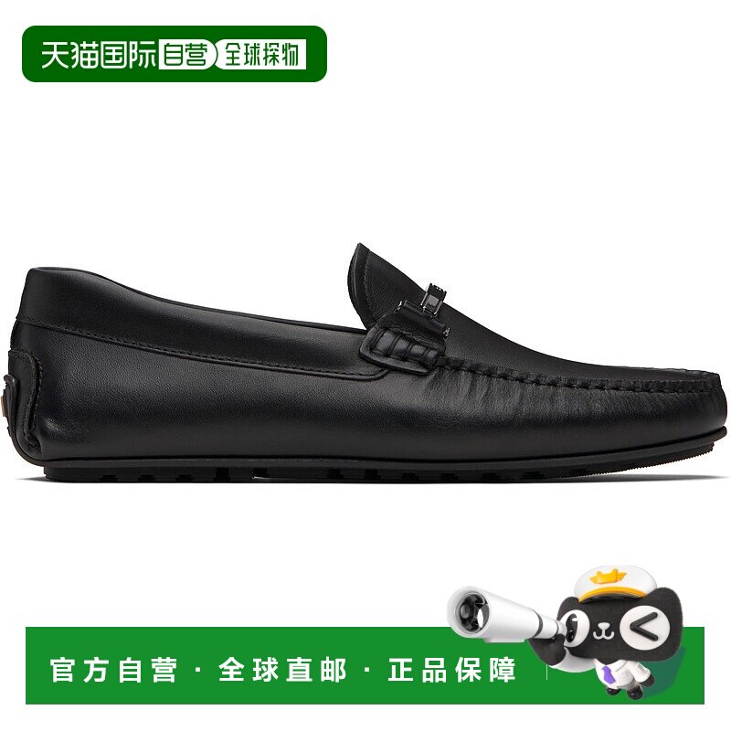1h可退 香港直邮BOSS 波士 男士 黑色 Branded Hardware 乐福鞋 5