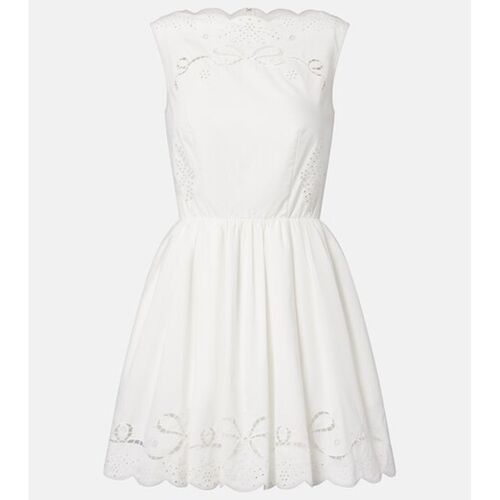 香港直邮Self-Portrait 女士 刺绣棉府绸迷你连衣裙