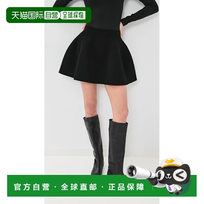 1h可退 香港直邮Simkhai 女士 Wilder 迷你半身裙 black黑色 舒适