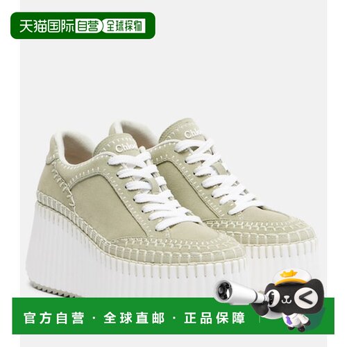 香港直邮Chloe 蔻依 女士 Nama 绒面革防水台运动鞋