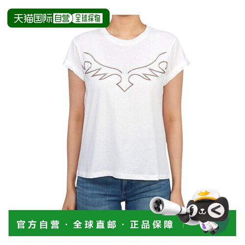 1h可退 香港直邮ALL SAINTS 女士T恤 WM583ZWHITE SS2024 白色 短