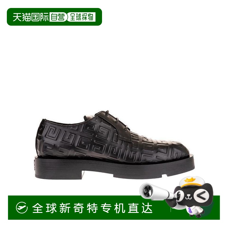 香港直发GIVENCHY纪梵希男士黑色系绳徽标低帮德比鞋BH1034H0WF