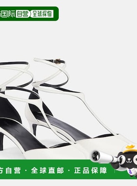 1h可退 香港直邮KHAITE 女士 Mia 45 皮质浅口鞋 white白色 舒适