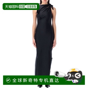 COPR44545CBLACK 1h可退 香港直邮Coperni 女士 不对称花朵礼服