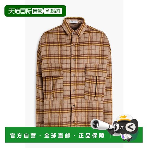 香港直邮The Frankie Shop 男士 Keaton 磨毛法兰绒衬衫式夹克 OJ