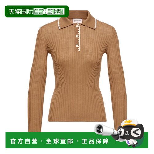 香港直邮Moncler 羊毛长袖Polo衫 L10939A00003M1180针织衫