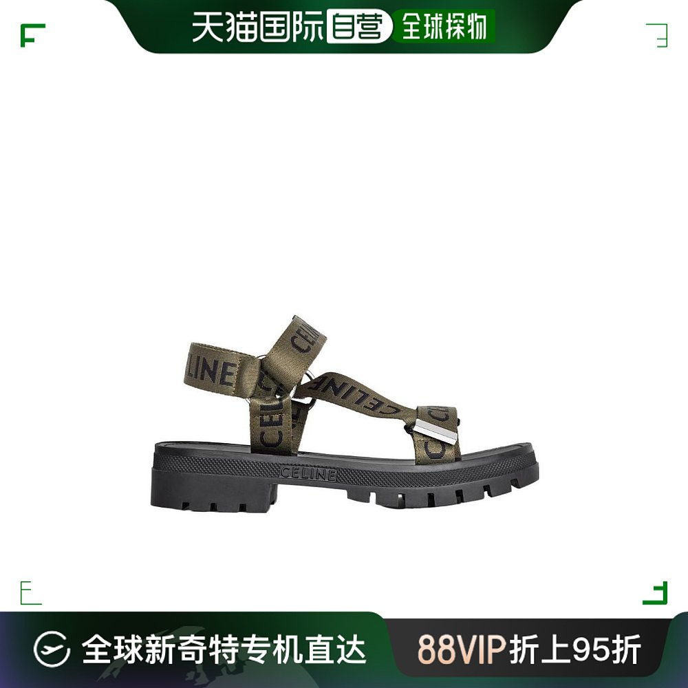 香港直邮CELINE 23SS LEO徽标提花条带凉鞋 Men