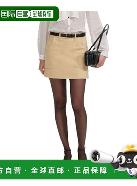 香港直邮Self-Portrait 牛仔束带迷你裙 AW25818SK