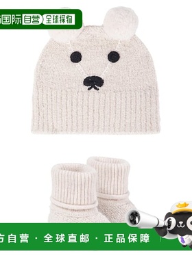 香港直邮Burberry 巴宝莉 婴儿 of beanie and booties 棉混纺套