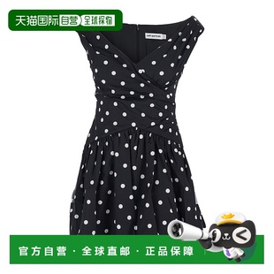 Dress 女士 黑色全幅波尔卡圆点喇叭棉质 Portrait 香港直邮Self