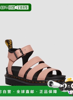 自营欧洲直邮DrMartens马丁大夫 Blaire女士粉色黑色Pisa皮革厚底