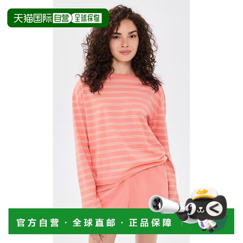 美国直邮SPORTY & RICH 女士 NY 盾徽舒适长袖T恤