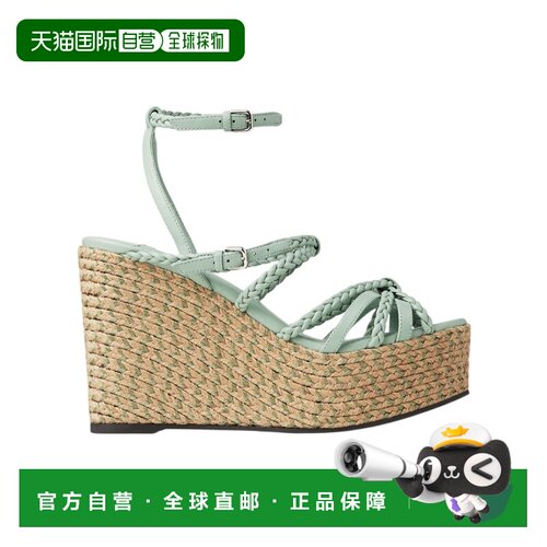 1h可退 香港直邮Jimmy Choo Nyra 100坡跟凉鞋 NYRA100ZKQ厚底