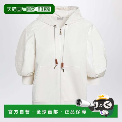 1h可退 香港直邮Moncler 盟可睐 女士 白色短袖针织运动衫 8G0002